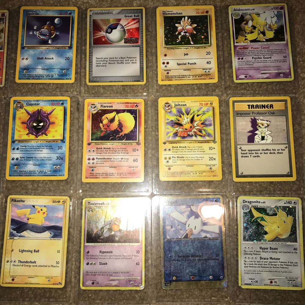 Pokémon first edition and halo cards
